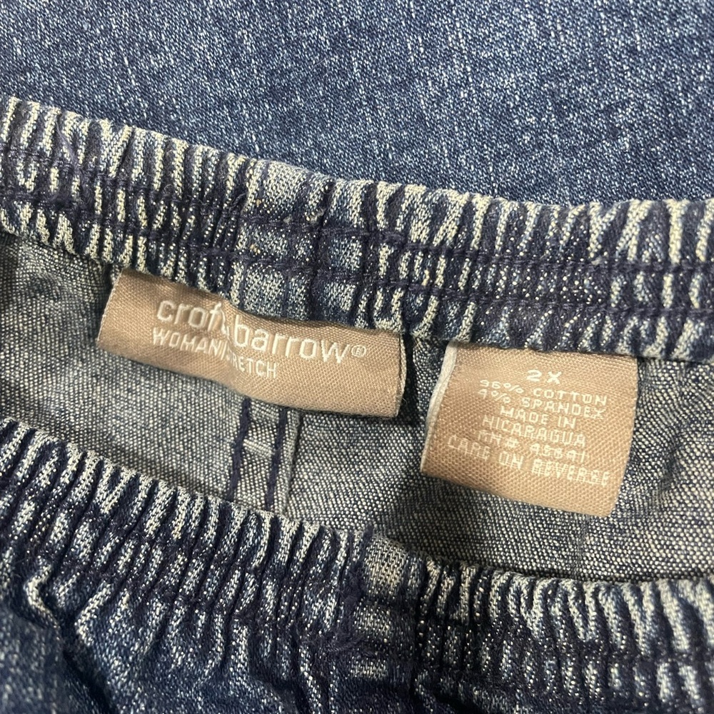 Croft & Barrow Blue Cropped Pants - Picture 3 of 8